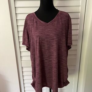 Terra & Sky Red Dolman Sleeve Oversized T-Shirt